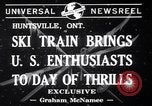 Image Inauguration de train de ski Huntsville (Ontario) Canada, 1941, de la seconde 6 séquences d'archives historiques vidéo 65675033965