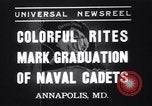 Image aspirants de marine Annapolis Maryland USA, 1937, de la seconde 1 séquences d'archives historiques vidéo 65675033979