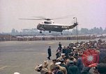 Standbild US-Präsident John F Kennedy eintrifft Kaserne Fliegerhorst Post Hanau Deutschland, 1963, aus Sekunde 18 historischem Filmmaterial Videoclip 65675034040