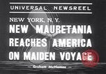 Standbild Neues Schiff RMS Mauretania New York United States USA, 1939, aus Sekunde 4 historischem Filmmaterial Videoclip 65675034120