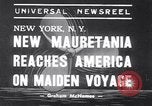 Standbild Neues Schiff RMS Mauretania New York United States USA, 1939, aus Sekunde 5 historischem Filmmaterial Videoclip 65675034120