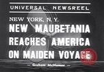 Standbild Neues Schiff RMS Mauretania New York United States USA, 1939, aus Sekunde 7 historischem Filmmaterial Videoclip 65675034120