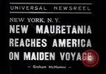 Standbild Neues Schiff RMS Mauretania New York United States USA, 1939, aus Sekunde 8 historischem Filmmaterial Videoclip 65675034120