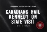 Image of John F Kennedy Ottawa Ontario Canada, 1961, second 1 stock footage video 65675034139
