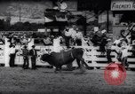 Immagine di Cavallo e bull ride San Jose California USA, 1961, secondo 52 filmato di repertorio 65675034156