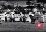 Immagine di Cavallo e bull ride San Jose California USA, 1961, secondo 61 filmato di repertorio 65675034156