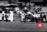 Immagine di Cavallo e bull ride San Jose California USA, 1961, secondo 62 filmato di repertorio 65675034156