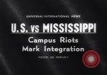 Image of Student James H Meredith in civil rights movement Oxford Mississippi United States USA, 1962, second 5 stock footage video 65675034213