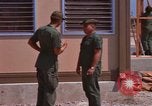 Image of dining hall under construction at U-Tapao Royal Thai Navy Airfield Thailand, 1969, second 12 stock footage video 65675034374