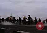 Image of U.S. Aircraft Carrier, USS Enterprise launching aircraft Gulf of Tonkin, 1966, second 29 stock footage video 65675034591