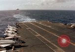 Image of U.S. Aircraft Carrier, USS Enterprise launching aircraft Gulf of Tonkin, 1966, second 45 stock footage video 65675034591