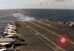 Image of U.S. Aircraft Carrier, USS Enterprise launching aircraft Gulf of Tonkin, 1966, second 46 stock footage video 65675034591