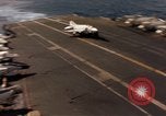 Image of U.S. Aircraft Carrier, USS Enterprise launching aircraft Gulf of Tonkin, 1966, second 48 stock footage video 65675034591
