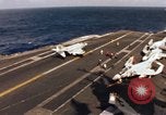 Image of U.S. Aircraft Carrier, USS Enterprise launching aircraft Gulf of Tonkin, 1966, second 50 stock footage video 65675034591