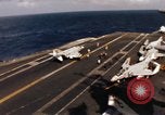 Image of U.S. Aircraft Carrier, USS Enterprise launching aircraft Gulf of Tonkin, 1966, second 53 stock footage video 65675034591
