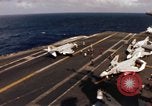 Image of U.S. Aircraft Carrier, USS Enterprise launching aircraft Gulf of Tonkin, 1966, second 55 stock footage video 65675034591