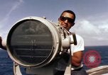 Image of U.S. Aircraft Carrier, USS Enterprise launching aircraft Gulf of Tonkin, 1966, second 59 stock footage video 65675034591