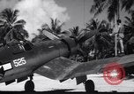 Image of Pilot and plane captain of F4U perform engine start Espiritu Santo New Hebrides Islands, 1944, second 50 stock footage video 65675034616
