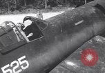 Image of Marine Aircraft Group 11 F4U Corsairs arrive back from mission Espiritu Santo New Hebrides Islands, 1944, second 1 stock footage video 65675034617