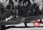 Image of Marine Aircraft Group 11 F4U Corsairs arrive back from mission Espiritu Santo New Hebrides Islands, 1944, second 28 stock footage video 65675034617