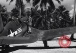 Image of Marine Aircraft Group 11 F4U Corsairs arrive back from mission Espiritu Santo New Hebrides Islands, 1944, second 29 stock footage video 65675034617