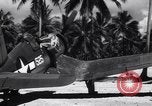 Image of Marine Aircraft Group 11 F4U Corsairs arrive back from mission Espiritu Santo New Hebrides Islands, 1944, second 36 stock footage video 65675034617