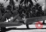 Image of Marine Aircraft Group 11 F4U Corsairs arrive back from mission Espiritu Santo New Hebrides Islands, 1944, second 38 stock footage video 65675034617