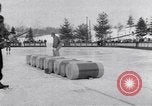 Image of World Barrel Jumping Contest on ice Liberty New York USA, 1952, second 15 stock footage video 65675034662