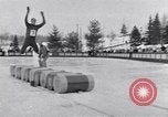 Image of World Barrel Jumping Contest on ice Liberty New York USA, 1952, second 16 stock footage video 65675034662