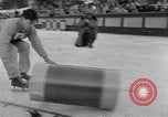 Image of World Barrel Jumping Contest on ice Liberty New York USA, 1952, second 28 stock footage video 65675034662