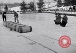 Image of World Barrel Jumping Contest on ice Liberty New York USA, 1952, second 34 stock footage video 65675034662