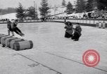 Image of World Barrel Jumping Contest on ice Liberty New York USA, 1952, second 35 stock footage video 65675034662