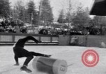 Image of World Barrel Jumping Contest on ice Liberty New York USA, 1952, second 44 stock footage video 65675034662