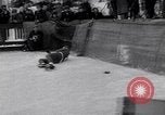 Image of World Barrel Jumping Contest on ice Liberty New York USA, 1952, second 51 stock footage video 65675034662