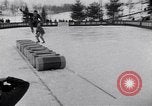 Image of World Barrel Jumping Contest on ice Liberty New York USA, 1952, second 54 stock footage video 65675034662