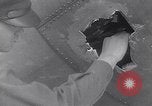 Image of B-26 bomber aircraft with battle damage Tunisia North Africa, 1943, second 41 stock footage video 65675034694