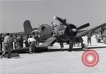 Image of Navy F-4U Corsair gear collapses during landing Okinawa Ryukyu Islands, 1945, second 39 stock footage video 65675034705
