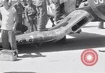Image of Navy F-4U Corsair gear collapses during landing Okinawa Ryukyu Islands, 1945, second 45 stock footage video 65675034705