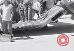 Image of Navy F-4U Corsair gear collapses during landing Okinawa Ryukyu Islands, 1945, second 46 stock footage video 65675034705