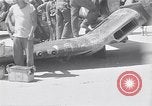 Image of Navy F-4U Corsair gear collapses during landing Okinawa Ryukyu Islands, 1945, second 48 stock footage video 65675034705