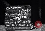 Image of U.S. Marine Battery firing 155mm howitzer Okinawa Ryukyu Islands, 1945, second 7 stock footage video 65675034734