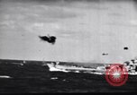 Image of Kamikaze aircraft attacks USS Saragora CV-3 Pacific Ocean, 1945, second 15 stock footage video 65675034754