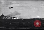 Image of Kamikaze aircraft attacks USS Saragora CV-3 Pacific Ocean, 1945, second 17 stock footage video 65675034754