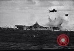 Image of Kamikaze aircraft attacks USS Saragora CV-3 Pacific Ocean, 1945, second 19 stock footage video 65675034754