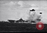 Image of Kamikaze aircraft attacks USS Saragora CV-3 Pacific Ocean, 1945, second 20 stock footage video 65675034754