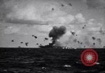 Image of Kamikaze aircraft attacks USS Saragora CV-3 Pacific Ocean, 1945, second 32 stock footage video 65675034754