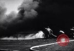 Image of Kamikaze aircraft attacks USS Saragora CV-3 Pacific Ocean, 1945, second 42 stock footage video 65675034754