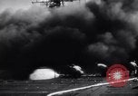 Image of Kamikaze aircraft attacks USS Saragora CV-3 Pacific Ocean, 1945, second 46 stock footage video 65675034754