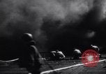 Image of Kamikaze aircraft attacks USS Saragora CV-3 Pacific Ocean, 1945, second 49 stock footage video 65675034754