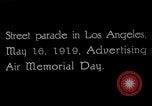 Image of Pamphlets and parade promoting Air Memorial Day Los Angeles California USA, 1919, second 30 stock footage video 65675034836